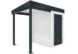 GARDEON® Mini-Gartenhaus mit Hörmann-Türen und überdachtem Bereich